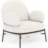 Buy Designer Armchair - Upholstered in Bouclé Fabric - Hedar White 61223 - in the UK