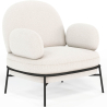 Buy Designer Armchair - Upholstered in Bouclé Fabric - Hedar White 61223 - prices