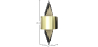 Buy Golden Wall Lamp - Sconde - Heyra Aged Gold 60664 - in the UK