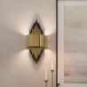 Buy Golden Wall Lamp - Sconde - Heyra Aged Gold 60664 in the United Kingdom