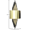 Buy Golden Wall Lamp - Sconde - Heyra Aged Gold 60664 - in the UK