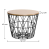 Buy Side Table Basket – Modern Style Black 58416 home delivery