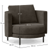 Buy Design Armchair - Velvet Upholstery - Nagar Taupe 60687 - prices