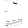 Buy Pendant Lamp Horizontal LED Bar - Gress Black 61233 in the United Kingdom