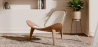 Buy Designer armchair - Scandinavian armchair - Boucle upholstery - Luna White 61247 at MyFaktory