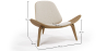 Buy Designer armchair - Scandinavian armchair - Boucle upholstery - Luna White 61247 - prices