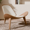 Buy Designer armchair - Scandinavian armchair - Boucle upholstery - Luna White 61247 in the United Kingdom