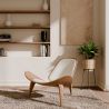 Buy Designer armchair - Scandinavian armchair - Boucle upholstery - Luna White 61247 - in the UK
