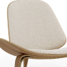 Buy Designer armchair - Scandinavian armchair - Boucle upholstery - Luna White 61247 - in the UK