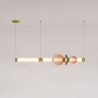 Buy Crystal Pendant Lamp - LED - Banton 100 CM Pink 61255 in the United Kingdom