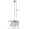 Buy Hanging Steel Lamp -  Spring Silver 61261 with a guarantee