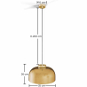 Buy Crystal Pendant Lamp - Modern Design - Monai Amber 61266 at MyFaktory