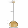 Buy Crystal Pendant Lamp - Modern Design - Monai Amber 61266 - prices