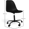 Buy Office Chair with Armrests - Wheeled Desk Chair - Black Brielle Frame Black 61268 home delivery