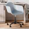 Buy Office Chair with Armrests - Desk Chair with Wheels - Emery Black Frame White 61269 - prices