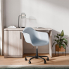 Buy Office Chair with Armrests - Desk Chair with Wheels - Emery Black Frame White 61269 in the United Kingdom