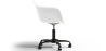 Buy Office Chair with Armrests - Desk Chair with Wheels - Emery Black Frame White 61269 - in the UK