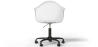 Buy Office Chair with Armrests - Desk Chair with Wheels - Emery Black Frame White 61269 - prices