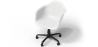 Buy Office Chair with Armrests - Desk Chair with Wheels - Emery Black Frame White 61269 with a guarantee