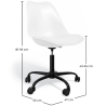 Buy Swivel Office Chair Tulip with Wheels - Black Frame White 61270 with a guarantee
