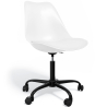 Buy Swivel Office Chair Tulip with Wheels - Black Frame White 61270 - prices