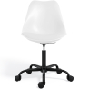 Buy Swivel Office Chair Tulip with Wheels - Black Frame White 61270 - in the UK