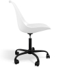 Buy Swivel Office Chair Tulip with Wheels - Black Frame White 61270 home delivery