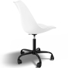Buy Swivel Office Chair Tulip with Wheels - Black Frame White 61270 in the United Kingdom