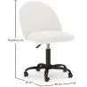 Buy Upholstered Office Chair - Bouclé - Bennett White 61271 - in the UK