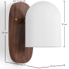 Buy Wooden and Metal Wall Sconce - Lura Brown 61274 - in the UK