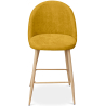 Buy Fabric Upholstered Stool - Scandinavian Design - 63cm  - Bennett Yellow 61276 in the United Kingdom
