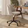 Buy Upholstered Office Chair - Velvet - Bennet Beige 61272 in the United Kingdom