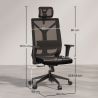 Buy Ergonomic Office Chair with Wheels and Armrests - Retor Black 61279 - in the UK