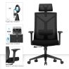 Buy Ergonomic Office Chair with Wheels and Armrests - Retor Black 61279 - in the UK
