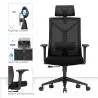 Buy Ergonomic Office Chair with Wheels and Armrests - Retor Black 61279 - prices