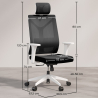 Buy Ergonomic Office Chair with Wheels and Armrests - Sembra Black 61280 - in the UK