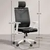 Buy Ergonomic Office Chair with Wheels and Armrests - Sembra Black 61280 - in the UK