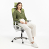Buy Ergonomic Office Chair with Wheels and Armrests - Techas Green 61281 at MyFaktory