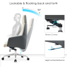 Buy Ergonomic Office Chair with Wheels and Armrests - Vista White 61283 in the United Kingdom