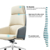 Buy Ergonomic Office Chair with Wheels and Armrests - Vista White 61283 at MyFaktory