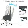Buy Ergonomic Office Chair with Wheels and Armrests - Vista White 61283 in the United Kingdom