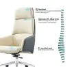 Buy Ergonomic Office Chair with Wheels and Armrests - Vista White 61283 at MyFaktory