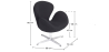 Buy Armchair with armrests - Fabric upholstery - Svinia Black 13662 - prices