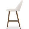 Buy Stool Upholstered in Bouclé Fabric - Scandinavian Design - 66cm - Bennett White 61286 with a guarantee