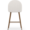 Buy Stool Upholstered in Bouclé Fabric - Scandinavian Design - 66cm - Bennett White 61286 - in the UK