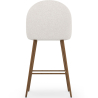 Buy Stool Upholstered in Bouclé Fabric - Scandinavian Design - Bennett White 61286 in the United Kingdom