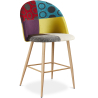 Buy Patchwork Upholstered Stool - Scandinavian Style - 66cm - Bennett Multicolour 61289 - prices