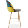 Buy Patchwork Upholstered Stool - Scandinavian Style - 66cm - Bennett Multicolour 61289 in the United Kingdom