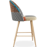 Buy Patchwork Upholstered Stool - Scandinavian Style - 63cm -  Bennett Multicolour 61292 home delivery