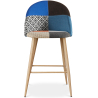 Buy Patchwork Upholstered Stool - Scandinavian Style - 63cm- Bennett Multicolour 61294 - in the UK